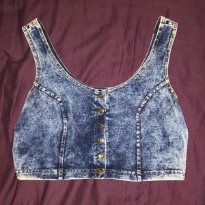 Denim crop top